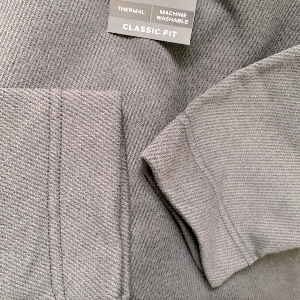 Van Heusen Flex Never Tuck Classic Fit 1/4 Zip Pullover Gray NEW! - Picture 7 of 7